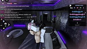 rough doggystyle with a cute shemale on roblox.