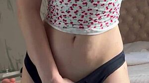 Cute Girl Teases with Dildo Masturbation