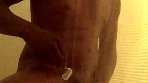 Solo bathing in the shower for relaxation