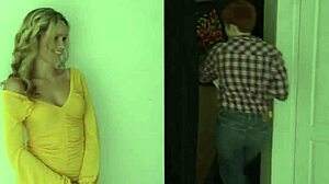 Blonde housewife gets fingered and fucked by cute redhead in lesbian session