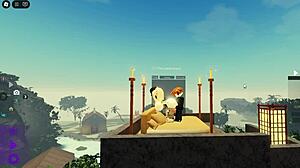 lucky bacon fucks cute girl for roblox teasing