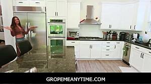 Teen roommates April Olsen and Gianna Dior get groped and fucked