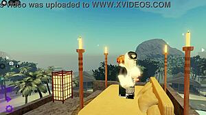 lucky bacon fucks cute girl for roblox teasing