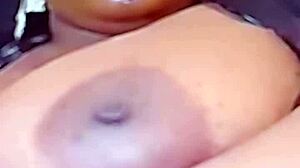 huge black tits bouncing in hardcore scene