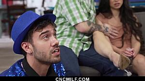 Gang Enjoys Sexy Freeuse Competition With Hornier Dares