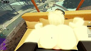 lucky bacon fucks cute girl for roblox teasing