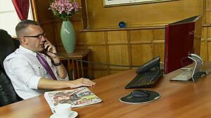 Blonde MILF Michelle Thorne In Latex Lingerie Rides Monster Cock To Facial Cumshot