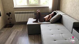 step brother films step sister masturbating then she sucks his dick