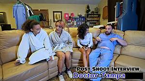 nurse feels excited spreading pussy for physical.