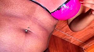 Check out this hot teen in a tiny string bikini, she's so sexy and ready for some fun.