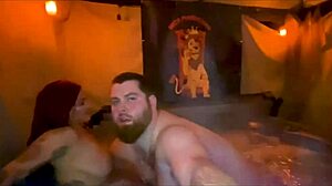 Santana Red's quick creampie in a steamy hot tub session with WCA Productions