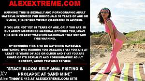 Stacy Bloom Does Self Anal Fisting And Prolapse At Sand Mine!