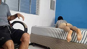 Hot Latina MILF Bends Over for Stepson’s Hard Cock