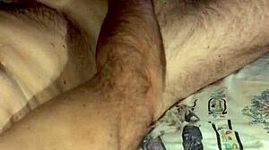 mature handjob on big cock leads to cum swapping at night