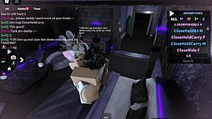 rough doggystyle with a cute shemale on roblox.