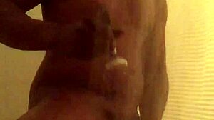 Solo bathing in the shower for relaxation