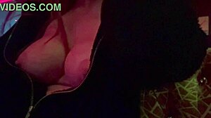 Italian Big Tits Milf Flashes Tits in Public