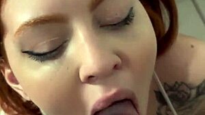 Damn! Redhead Stepsister Loves Sucking Big Cock!