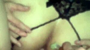 Hot young girl gets double penetration in home trio 😍