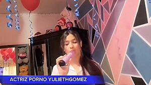 naughty girl in short dress without panties teases with ass movements in real homemade video.