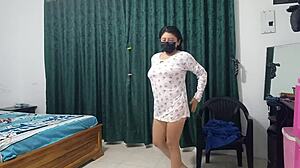 My 50-Year-Old Stepmother Delicious Natural Tits Towel Modeling