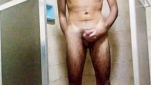 Bathing in the tub while pleasuring herself intensely