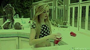 Marley and Kylie licking each other.