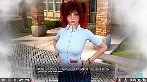Double Homework 06 Features a Cute Redhead Johanna on a Charming Roleplay Date