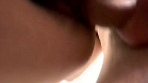 Slutty milf watches boyfriend give blowjob