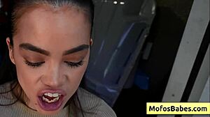 i watch sexy hot brunette angelina moon sucking huge fat dick and sliding it deep in her shaved pussy