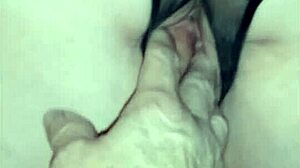 59yo slutwife bent over for dildo closeup.