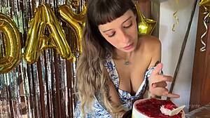 The Best Birthday Surprise A Real Cock Giving Me Until My Ass Is Filled With Milk - Spoiler