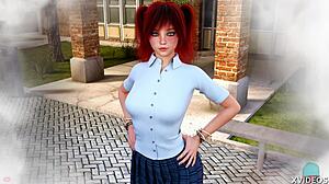 Double Homework 06 Features a Cute Redhead Johanna on a Charming Roleplay Date