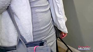 Hey, inked brunette hottie parker skyes rubs her twat with toys and sucks a big cock for cum in mouth