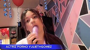 naughty girl in short dress without panties teases with ass movements in real homemade video.