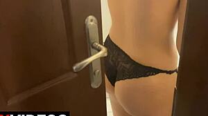 Blonde Teen Stepdaughter Caught Naked in Bathroom and Fucked Hard by Stepdad.