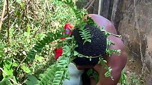 fat young slut rides huge black cock, gets creampie