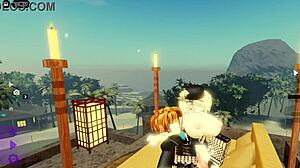 lucky bacon fucks cute girl for roblox teasing