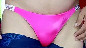 this femboy is dancing in sexy lingerie and panties