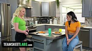 Hot teens move in and get hardcore lesbian 😍