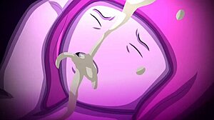 Princess Bubblegum engages in threesome with futanari, getting blowjob and cum on big tits