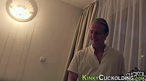 blonde babe rides big cock in humiliation