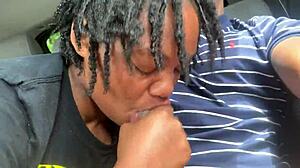 ebony deepthroat in public