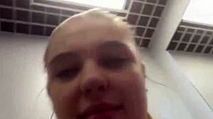 Wow! Creampie Pussy Squirts During Public Fingering!