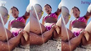 This Sexy Latina College Girl Is Getting Fingered On The Beach During Spring Break 😍🌴