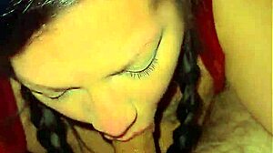 quick sloppy BLOWJOB with DEEPTHROAT action