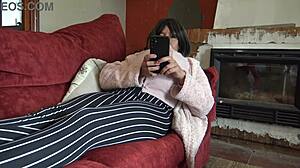 Horny pregnant stepmother urges stepson to fuck her hairy pussy and creampie inside, despite the taboo