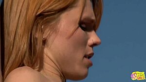 Lesbians eat pussy tribbing outdoors