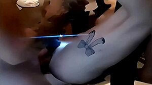 Slave licks sperm from master's ass roughly