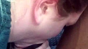 Sloppy blowjob in public outdoor setting!